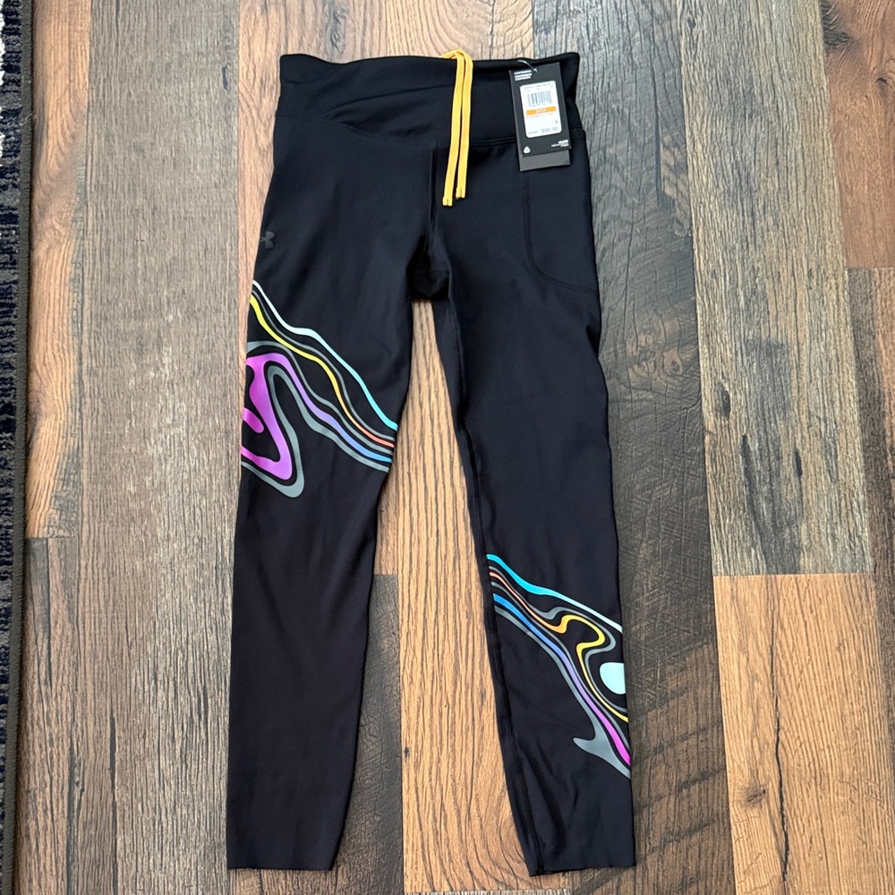 Under Armour Athletic Compression Leggings with Multicolor Design